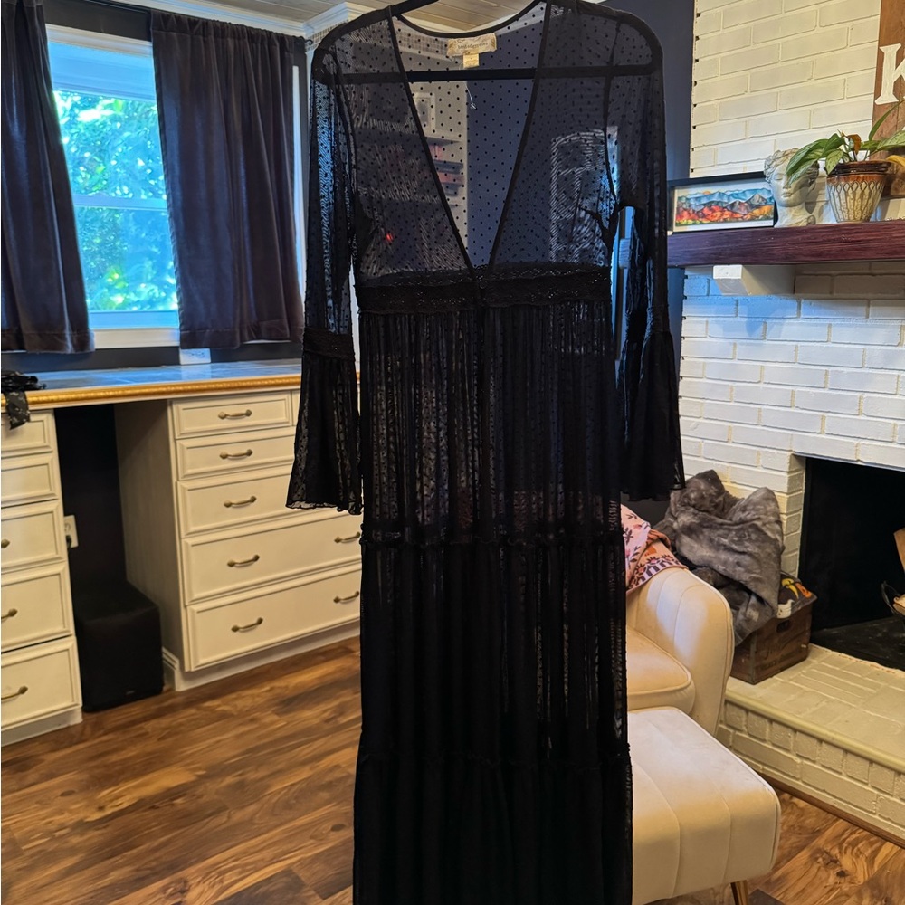 Band of Gypsies Black Sheer Maxi Dress